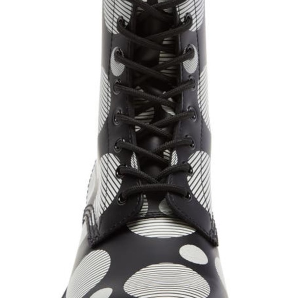 Dr. Martens 1460 Jadon Black Smooth Polka Dot Women's 6 Black Boots - Picture 2 of 6